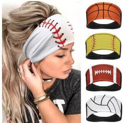 Losuya Sport-Stirnband, Haarband, Balldruck, elastische Stirnbänder für Sport, Yoga, Tanzen, Laufen, Radfahren, 4 Stück von Losuya