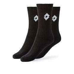 Lotto, 12 Paar Unisex Tennis Socken aus atmungsaktiver, weicher Baumwolle, OEKO-TEX zertifiziert, Schwarz, 35-38 von Lotto