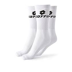 Lotto, 12 Paar Unisex Tennis Socken aus atmungsaktiver, weicher Baumwolle, OEKO-TEX zertifiziert, weiß, 35-38 von Lotto