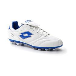 Lotto Stadio 200 III FG, Herren, Fussballschuhe (All White/Pacific Blue, eu_Footwear_Size_System, Adult, Men, Numeric, medium, Numeric_47) von Lotto