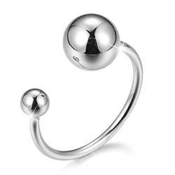 ✦ Geschenke für Frauen ✦Lotus Fun S925 Sterling Silber Ring Liniengröße Ball öffnender Ring Natürlicher Handgemachter Schmuck Personalisierte Geschenk für Sie. von Lotus Fun
