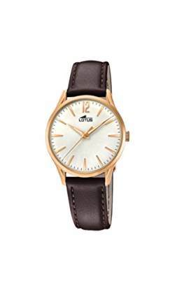 Lotus Watches Damen Datum klassisch Quarz Uhr mit Leder Armband 18407/1 von Lotus Watches