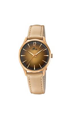 Lotus Watches Damen Datum klassisch Quarz Uhr mit Leder Armband 18407/2 von Lotus Watches