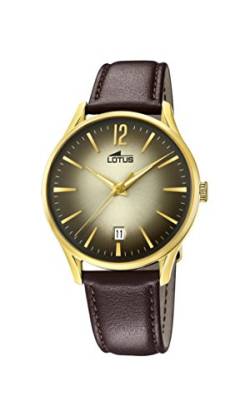 Lotus Watches Herren Datum klassisch Quarz Uhr mit Leder Armband 18403/2 von Lotus Watches