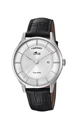 Lotus Watches Herren Datum klassisch Quarz Uhr mit Leder Armband 18420/1 von Lotus Watches
