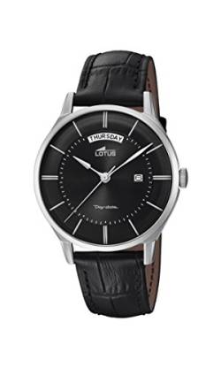 Lotus Watches Herren Datum klassisch Quarz Uhr mit Leder Armband 18420/3 von Lotus Watches