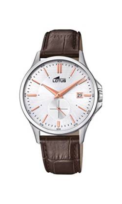Lotus Watches Herren Datum klassisch Quarz Uhr mit Leder Armband 18424/2 von Lotus Watches