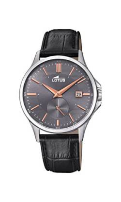 Lotus Watches Herren Datum klassisch Quarz Uhr mit Leder Armband 18424/3 von Lotus Watches