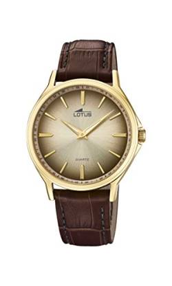 Lotus Watches Herren Datum klassisch Quarz Uhr mit Leder Armband 18517/1 von Lotus Watches