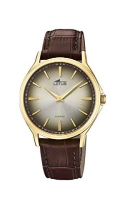 Lotus Watches Herren Datum klassisch Quarz Uhr mit Leder Armband 18517/2 von Lotus Watches