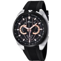 Lotus Chronograph Lotus Herren Uhr Elegant L10128/4 PUR, Herren Armbanduhr rund, groß (ca. 45mm), PURarmband schwarz von Lotus