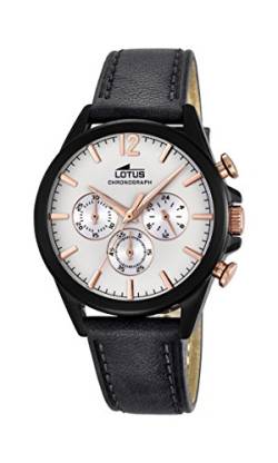 Lotus Herren Chronograph Quarz Uhr mit Leder Armband 18199/1 von Lotus