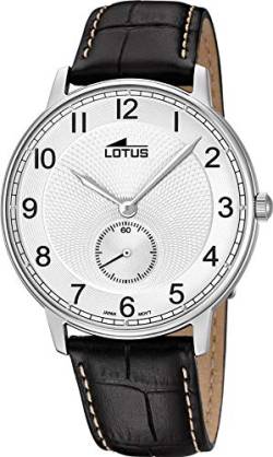 Lotus Uhr Für Herren 10134/A Outlet Silber Edelstahl Case SchwarzLeder Band von Lotus