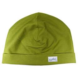 Lou-i Herren Baumwollmütze grün Beanie Haube Made in Germany Wintermütze (57-58, grün) von Lou-i