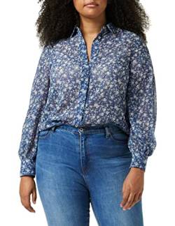 Louche Damen Byron-Primary-Daisy Hemd mit Button-Down-Kragen, blau, 40 von Louche