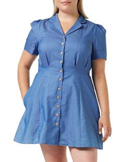 Louche Damen Perry-Chambray Kleid, blau, 34 von Louche