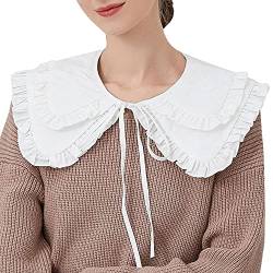 LoudSung Fake Collar Abnehmbare Bluse Falscher Kragen Halbe Hemden Kragen Kleiner Schal Top Elegant für Frauen Mädchen von LoudSung