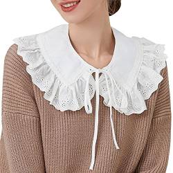 LoudSung Fake Collar Abnehmbare Bluse Falscher Kragen Halbe Hemden Kragen Kleiner Schal Top Elegant für Frauen Mädchen von LoudSung