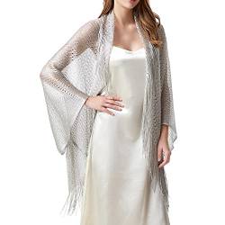 LoudSung Sommer Sheer Shrug Top Open Front Cardigan Beach Thin Soft Hollow Quaste Schals für Frauen Mädchen von LoudSung