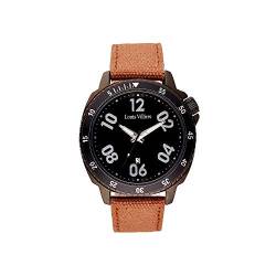 Louis Villiers Unisex Analog Quarz Uhr mit Leder Armband LV1049 von Louis Villiers