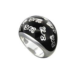 Louise Zoé Damen Ring, Messing, 52 (16.6), 5LZ0286 BLK 52 von Louise Zoé