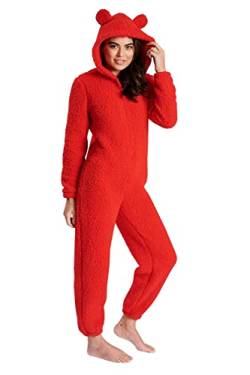 Loungeable Damen Jumpsuit Overall Einteiler Red Borg Hooded with Ears 791217 L von Loungeable