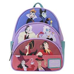 Loungefly Damen Lf Disney Villains Color Block Mini DREI Taschen Rucksack, violett von Loungefly