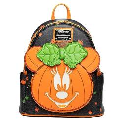 Loungefly Disney Glow in the Dark Pumpkin Minnie Mouse Damen Rucksack, Mehrfarbig, Einheitsgröße, Wdbk3353 von Loungefly