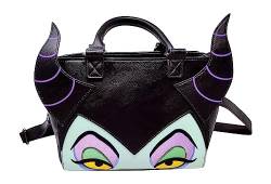 Loungefly Disney Maleficent Dornröschen Crossbody Satchel Handtasche Geldbörse, Schwarz, Large von Loungefly