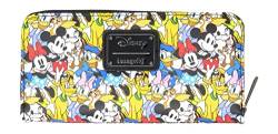 Loungefly Disney Mickey Mouse and Friends Allover Print Zip Around Wallet von Loungefly