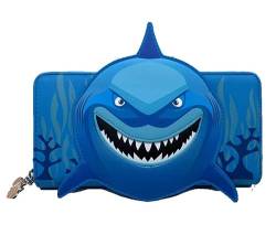 Loungefly Findet Nemo Bruce Shark Cosplay Geldbörse, Blau, Geldbörse mit Reißverschluss von Loungefly