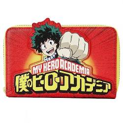 Loungefly My Hero Academia Izuku Punch Geldbörse mit Reißverschluss, Rot/Mehrfarbig, Geldbörse von Loungefly