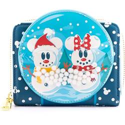 Loungefly X Disney Mickey & Minnie Snow Globe Zip Around Wallet - Fashion Cosplay Disneybound Cute Wallets von Loungefly
