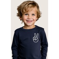 Lounis Langarmshirt Peace - Kinder Langarmshirt - Shirt mit Spruch - Kindershirt Baumwolle von Lounis