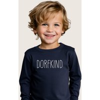 Lounis Print-Shirt Dorfkind - Kinder Langarmshirt - Shirt mit Spruch - Babyshirt Baumwolle von Lounis