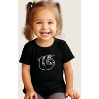 Lounis Print-Shirt Faultier - Kinder T-Shirt - Shirt mit Spruch - Babyshirt Baumwolle von Lounis