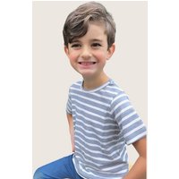 Lounis T-Shirt Kinder Shirt - Baby T-Shirt - grau-weiß/gestreift - Streifen von Lounis