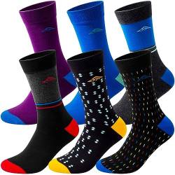 Lounwee Baumwolle Business Socken Herren: 6er Pack Premium Herrensocken Bunt Mit Drei Größen 39-42 43-46 47-50 von Lounwee