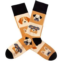 Lounwee Lustige Socken Herren Geschenke: Bunte Business Baumwoll Crew Socken Für Männer 6 Paar 39-46 von Lounwee