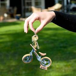 Fahrrad-Schlüsselanhänger – Motorrad-Schlüsselanhänger, DIY-Schlüsselanhänger, lustiger, beweglicher Schlüsselanhänger – verschiebbar, montiertes Spielzeug, kreative Ornamente für Familie und von Loupsiy