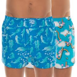 Lousy Livin 2-er Set Boxershorts Blau mit Motiv von Lousy Livin