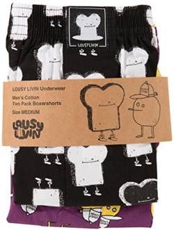 Lousy Livin Toast und Zitrone Boxershorts 2er Pack (Small) von Lousy Livin