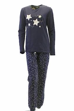 Lov able L0BLL Damen-Pyjama aus Baumwolle, blau, M von Lovable