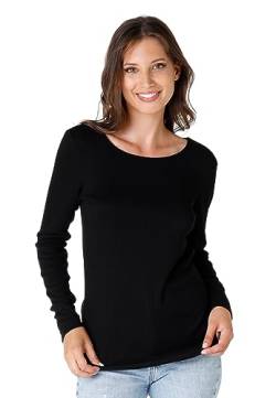 Lovable Langarm-Shirt Warm Rib Damen , Schwarz , M von Lovable