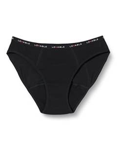 Lovable Slip Periodenunterwäsche mit Stark Fluss Period Panties Bi-pack Damen x2 , Schwarz , S von Lovable