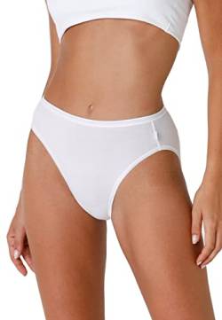 Lovable Slip mit Hohem Beinausschnitt in Stretch-Baumwolle Lovely Soft Damen , Weiß , 5/XL von Lovable