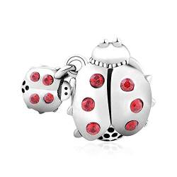 925 Sterling Silber Ich liebe dich Herz Charm Bead für Armbänder Muttertagsgeschenk (Ladybug) von Lovans