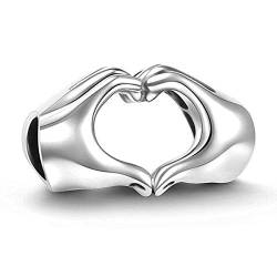 Lovans 925 Sterling Silber Eule Tier Charm für Armbänder DIY (Heart Shape) von Lovans
