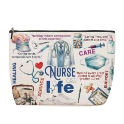 Lovdazzles Krankenschwester-Geschenke, Krankenschwester-Zubehör für die Arbeit, Pflegeutensilien, RN PICU PEDS NICU Krankenschwester Make-up-Tasche für Frauen, Mehrfarbig 1112 von Lovdazzles