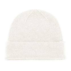 Love Cashmere Herren Beanie-Mütze aus 100 % Kaschmir, elfenbeinfarben, handgefertigt in Schottland von Love Cashmere